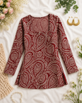 Maroon Majesty Short Kurti