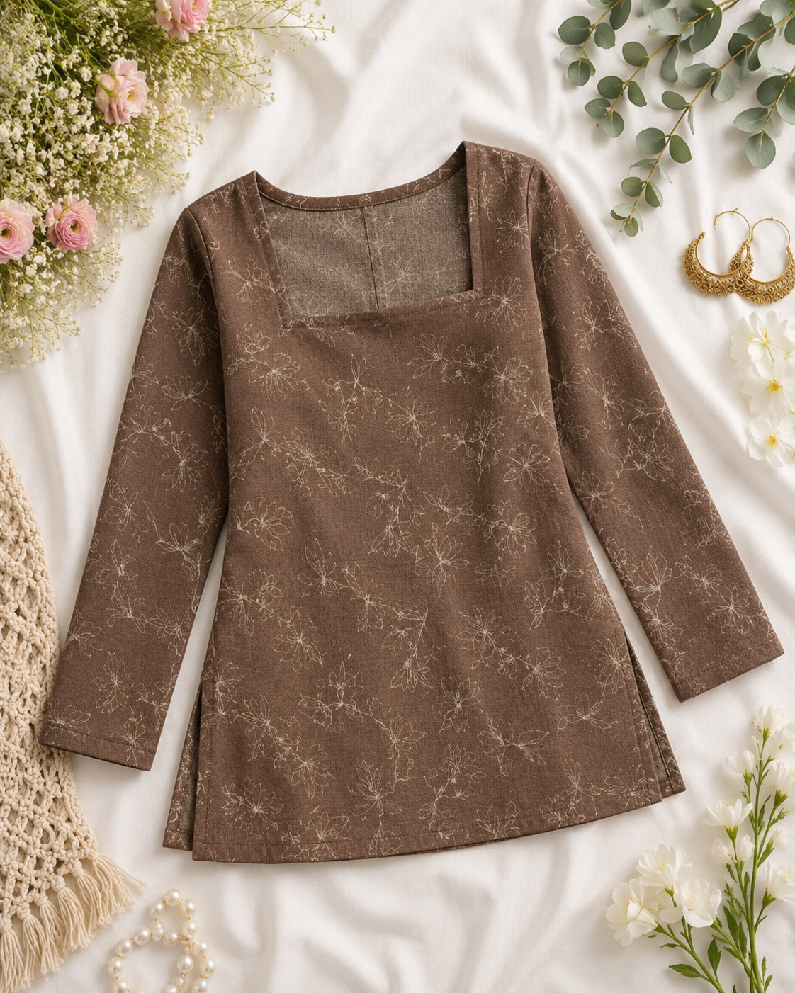 Earthy Elegance Short Kurti